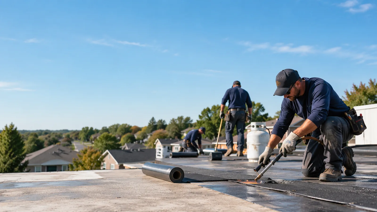 Flat Roof Leak Repair providers in Colfax, IN